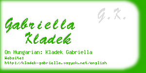 gabriella kladek business card